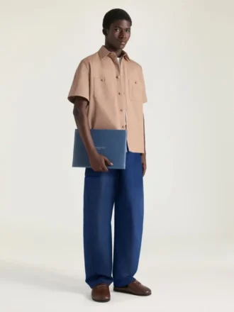 Antigona Stamped Large Pouch in Leather