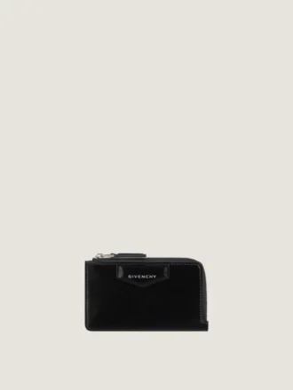 Antigona Zipped Card Holder in Box Leather