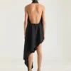 Asymmetric Halterneck Dress in Wool