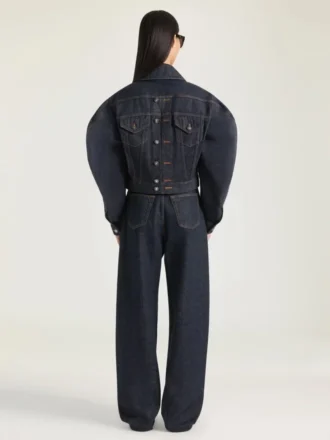 Back-To-Front Cocoon Jacket in Raw Denim