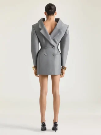 Back-To-Front Tailored Dress in Wool