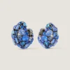 Bold Crystals Clip Earrings in Metal and Crystals