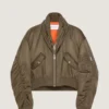 Bomber with Zipped Shawl Collar in Nylon