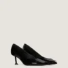 Boudoir Fold Pumps in Patent Leather