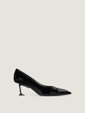 Boudoir Fold Pumps in Patent Leather