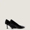 Boudoir Fold Pumps in Patent Leather