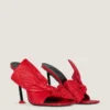 Boudoir Heeled Mules in Nappa Leather with Bow