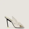 Boudoir Heeled Mules in Nappa Leather with Bow