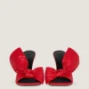 Boudoir Heeled Mules in Nappa Leather with Bow