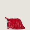 Boudoir Heeled Mules in Patent Leather with Fringes