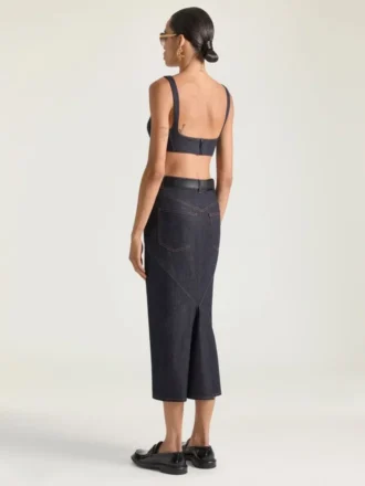 Bra Top in Raw Denim