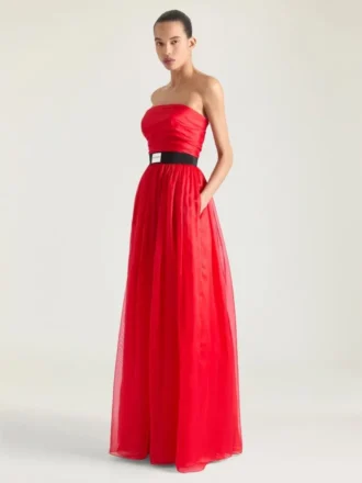 Bustier Evening Dress in Organza