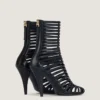 Cage Ankle Boots in Leather