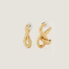 Chain Link Asymmetric Earrings in Metal