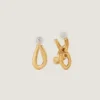 Chain Link Asymmetric Earrings in Metal