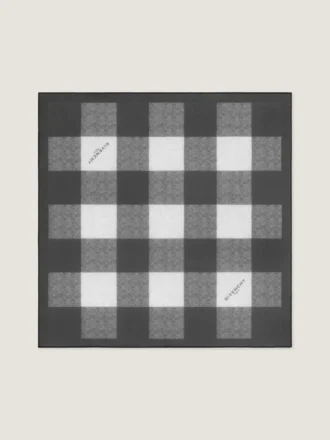 Checked Square in Silk Georgette