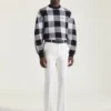 Checked Sweater in Wool Embroidered Givenchy Paris