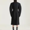 Cocoon Fitted Coat in Wool