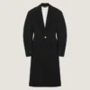 Cocoon Fitted Coat in Wool
