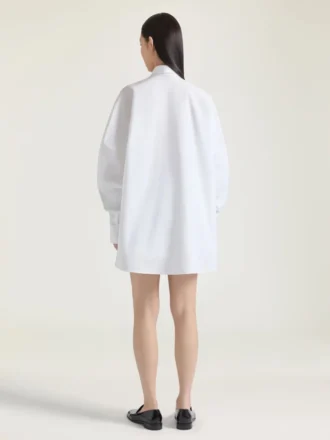 Cocoon Shirt in Poplin with Givenchy Embroidery