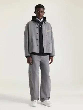 Jacket in Herringbone Denim Embroidered Givenchy Paris