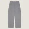 Couture Seam Cargo Trousers in Herringbone Denim