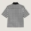 Couture Seam Gingham Shirt in Cotton