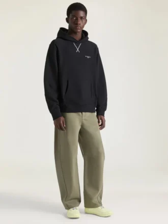 Couture Seam Hoodie in Fleece Embroidered Givenchy Paris