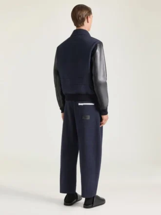 Couture Seam Joggers in Wool with Piping Detail