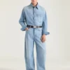 Couture Seam Light Blue Jeans