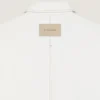 Couture Seam Overshirt in White Denim