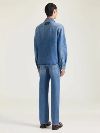 Couture Seam Shirt in Shadow Washed Denim