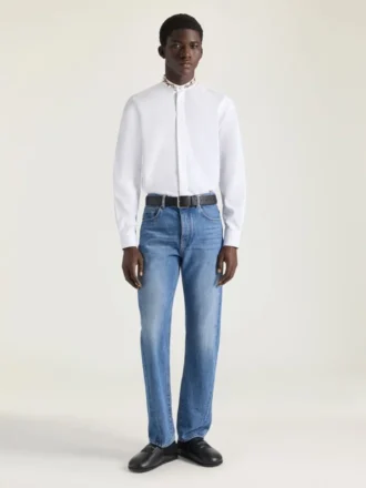 Couture Seam Straight Fit Shadow Washed Jeans