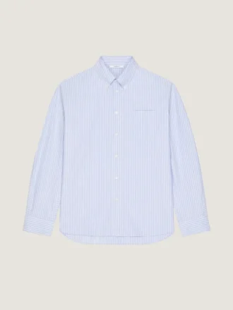Couture Seam Striped Shirt in Cotton Oxford
