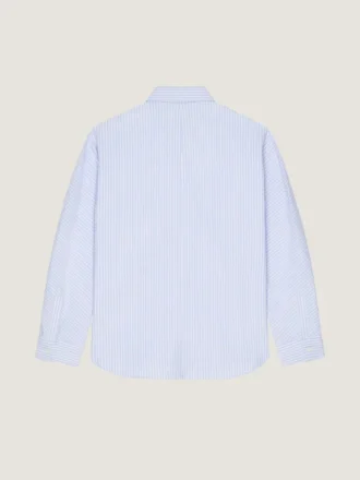 Couture Seam Striped Shirt in Cotton Oxford