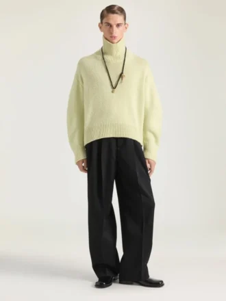 Couture Seam Turtleneck Sweater in Alpaca and Yak Wool