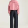 Cropped Blouson in Shearling Effect