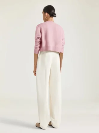 Cropped Cardigan in Wool and Cashmere