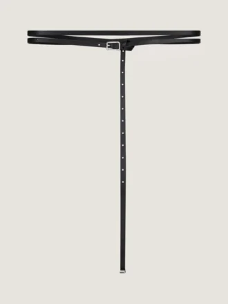 Double Belt in Grained Leather