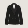 Double Breasted Tuxedo Jacket in Wool