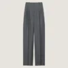 Double Pleat Pants in Wool