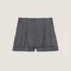 Double Pleat Shorts in Wool