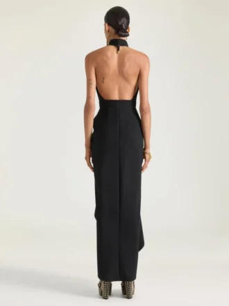 Draped Dress in Wool