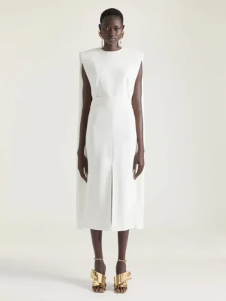 Dress in Crepe Cady with Cape