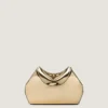 Facet Clutch in Mirror Effect Leather
