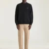 Sweatshirt in Fleece with Givenchy Paris Gros Grain