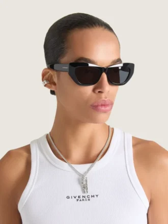 Givenchy Tape Necklace in Metal and Enamel