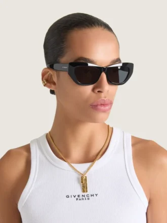 Givenchy Tape Necklace in Metal and Enamel