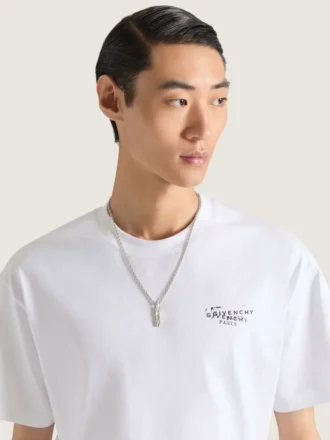 Givenchy Tape Necklace in Metal and Enamel