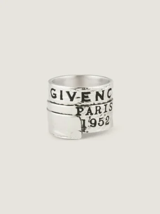 Givenchy Tape Ring in Metal and Enamel
